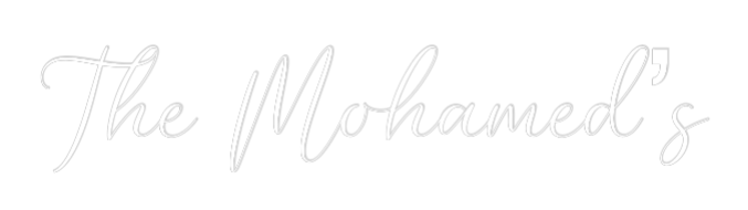 CREATE YOUR OWN WEDDING NEON SIGN The Mohamed’s