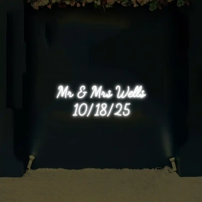 CREATE YOUR OWN WEDDING NEON SIGN Mr & Mrs Well...