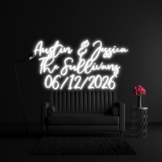 CREATE YOUR OWN WEDDING NEON SIGN Austin  & Jes...