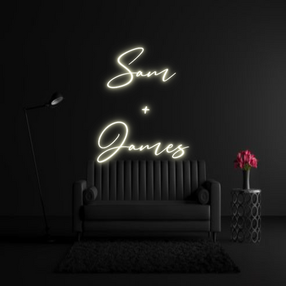 CREATE YOUR OWN WEDDING NEON SIGN Sam
+
James