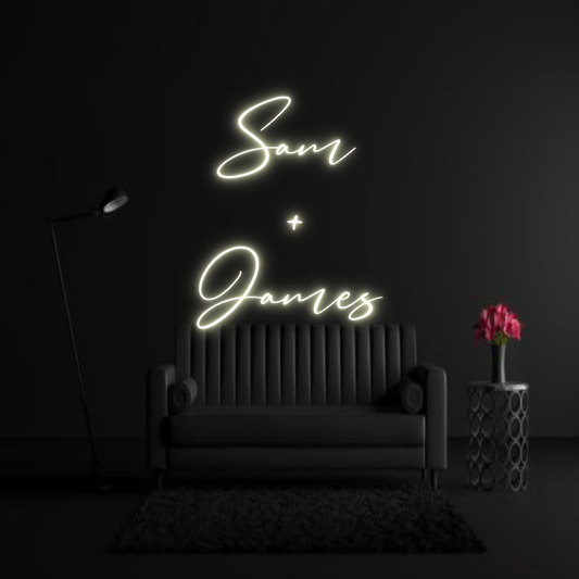 CREATE YOUR OWN WEDDING NEON SIGN Sam
+
James