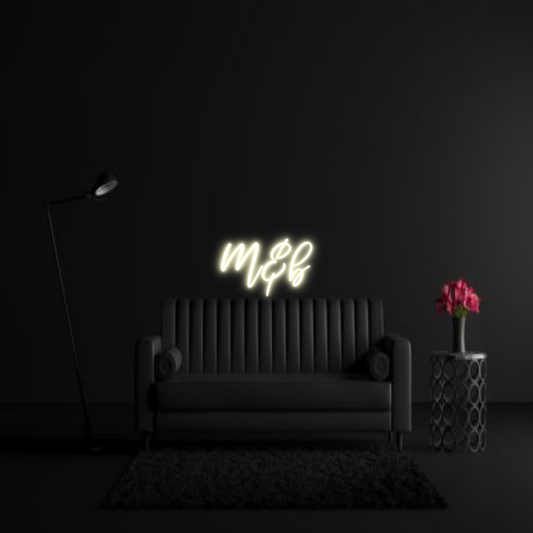 CREATE YOUR OWN WEDDING NEON SIGN M&b