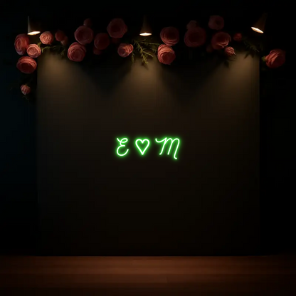 CREATE YOUR OWN WEDDING NEON SIGN E ♡ M