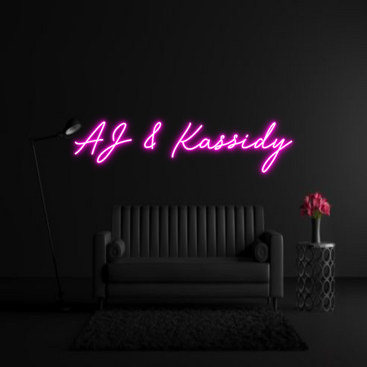CREATE YOUR OWN WEDDING NEON SIGN AJ & Kassidy