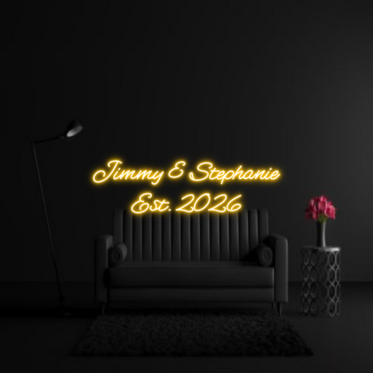 CREATE YOUR OWN WEDDING NEON SIGN Jimmy & Steph...