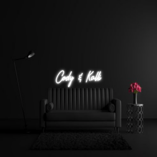 CREATE YOUR OWN WEDDING NEON SIGN Cody & Kalli