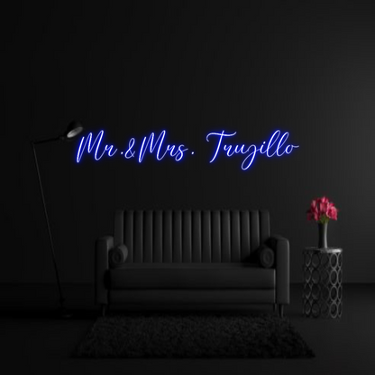CREATE YOUR OWN WEDDING NEON SIGN Mr.&Mrs. Truj...