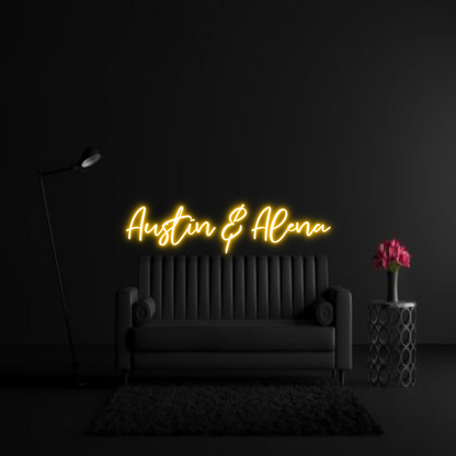 CREATE YOUR OWN WEDDING NEON SIGN Austin & Alena