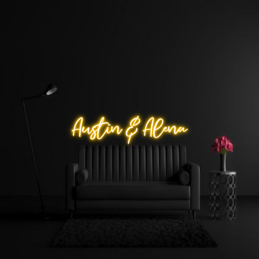 CREATE YOUR OWN WEDDING NEON SIGN Austin & Alena