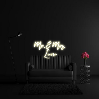 CREATE YOUR OWN WEDDING NEON SIGN Mr. & Mrs. 
...