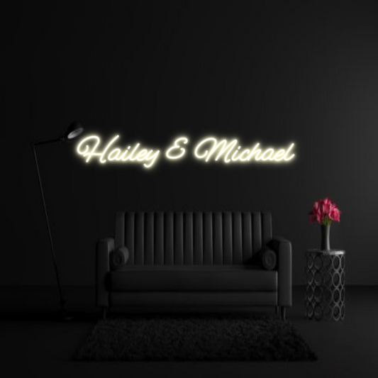 CREATE YOUR OWN WEDDING NEON SIGN Hailey & Mich...