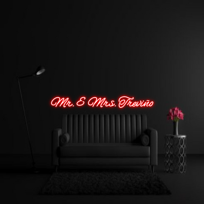 CREATE YOUR OWN WEDDING NEON SIGN Mr. & Mrs. Tr...