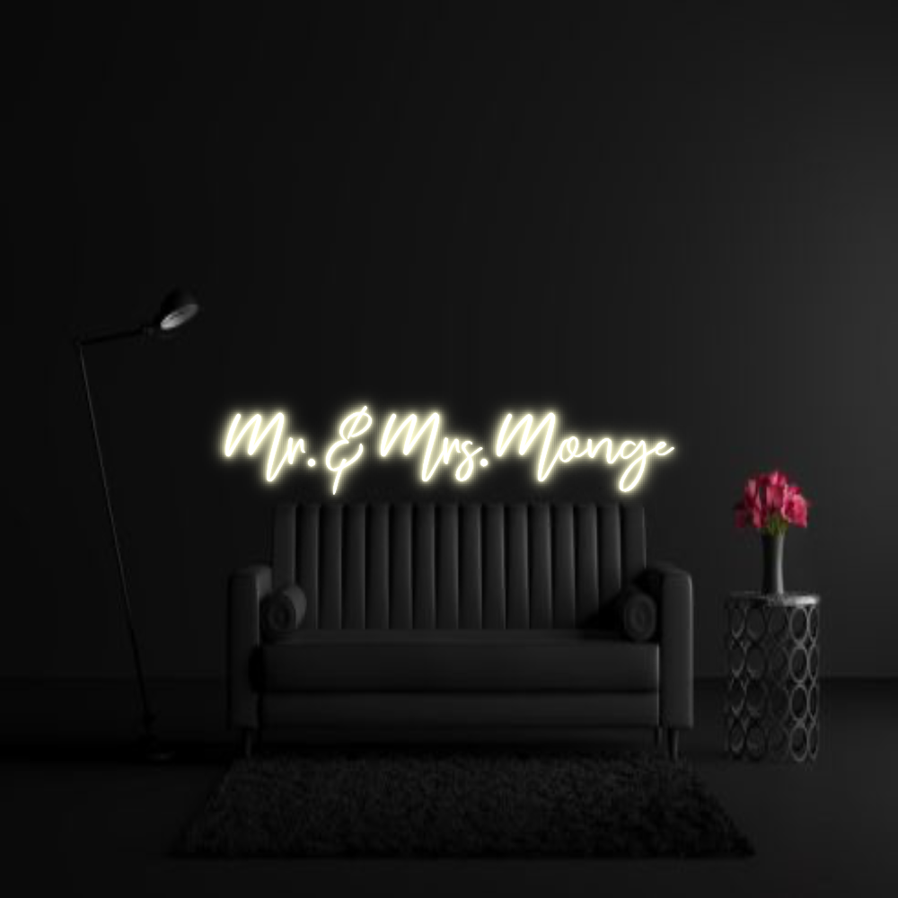 CREATE YOUR OWN WEDDING NEON SIGN Mr. & Mrs. Mo...