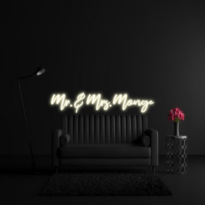 CREATE YOUR OWN WEDDING NEON SIGN Mr. & Mrs. Mo...