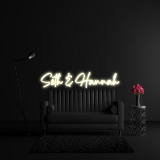CREATE YOUR OWN WEDDING NEON SIGN Seth & Hannah