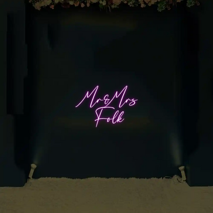 CREATE YOUR OWN WEDDING NEON SIGN Mr&Mrs
Folk