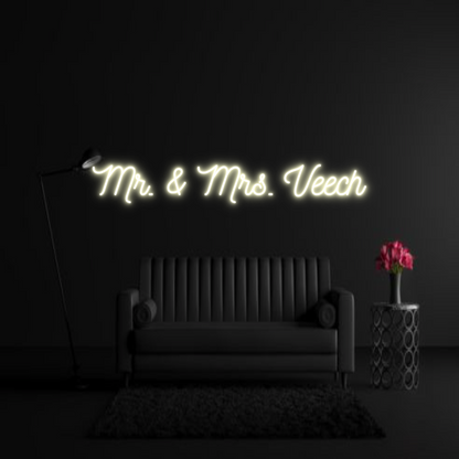 CREATE YOUR OWN WEDDING NEON SIGN Mr. & Mrs. Ve...