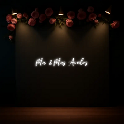 CREATE YOUR OWN WEDDING NEON SIGN Mr & Mrs Avalos