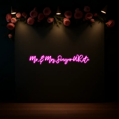 CREATE YOUR OWN WEDDING NEON SIGN Mr. & Mrs. Si...