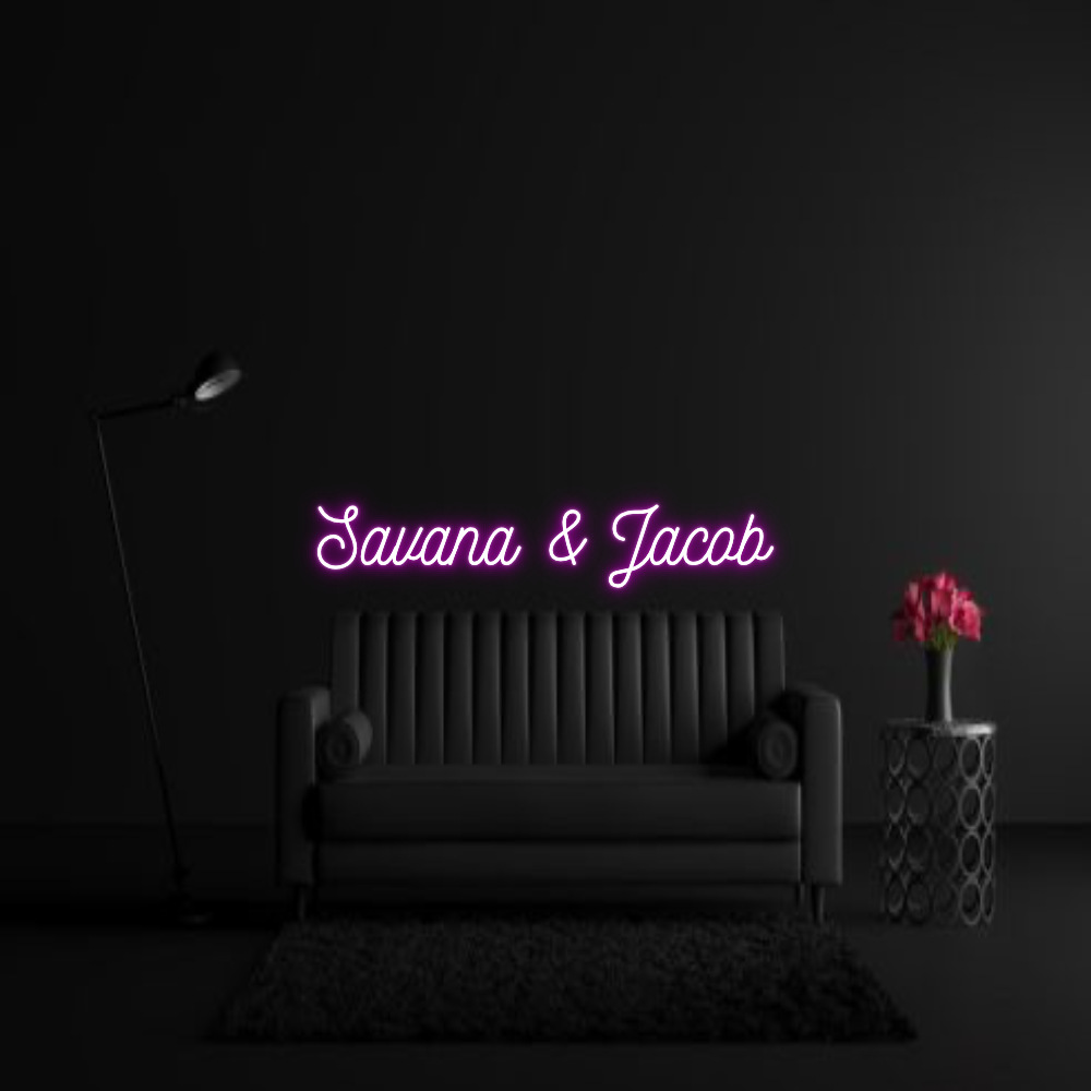 CREATE YOUR OWN WEDDING NEON SIGN Savana & Jacob