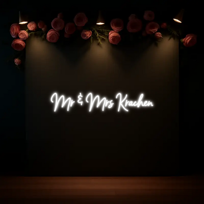 CREATE YOUR OWN WEDDING NEON SIGN Mr & Mrs Krac...