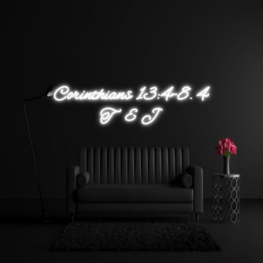 CREATE YOUR OWN WEDDING NEON SIGN Corinthians 1...