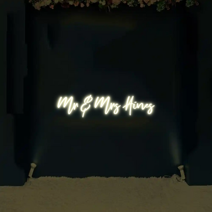 CREATE YOUR OWN WEDDING NEON SIGN Mr & Mrs Hines