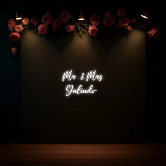 CREATE YOUR OWN WEDDING NEON SIGN Mr & Mrs
 Ga...