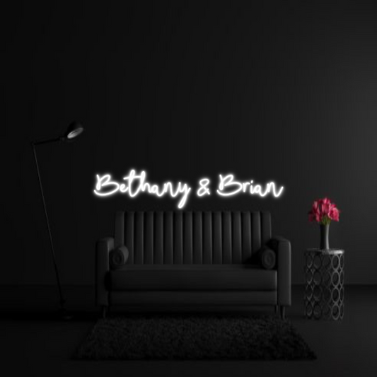 CREATE YOUR OWN WEDDING NEON SIGN Bethany & Brian