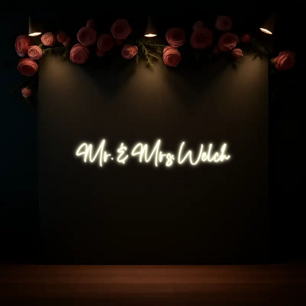 CREATE YOUR OWN WEDDING NEON SIGN Mr. & Mrs. We...