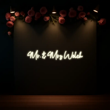 CREATE YOUR OWN WEDDING NEON SIGN Mr. & Mrs. We...