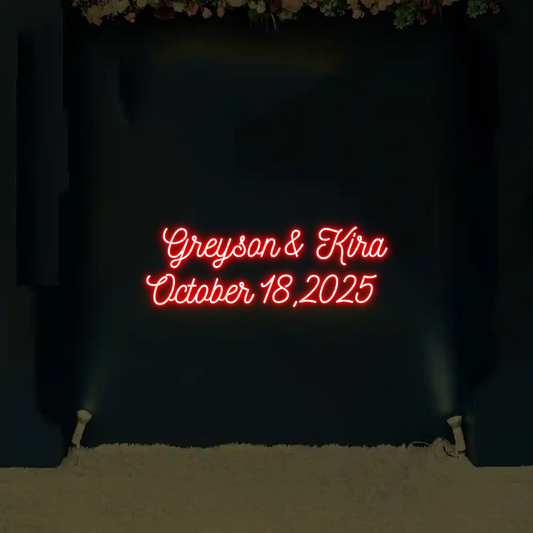 CREATE YOUR OWN WEDDING NEON SIGN Greyson & Kir...