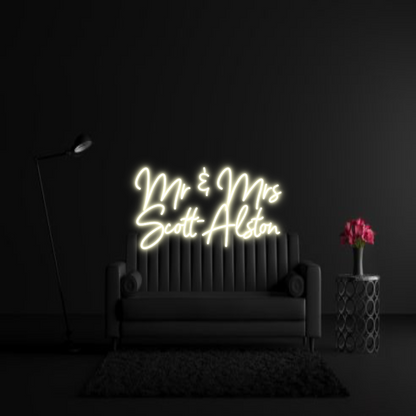 CREATE YOUR OWN WEDDING NEON SIGN Mr & Mrs
Sco...