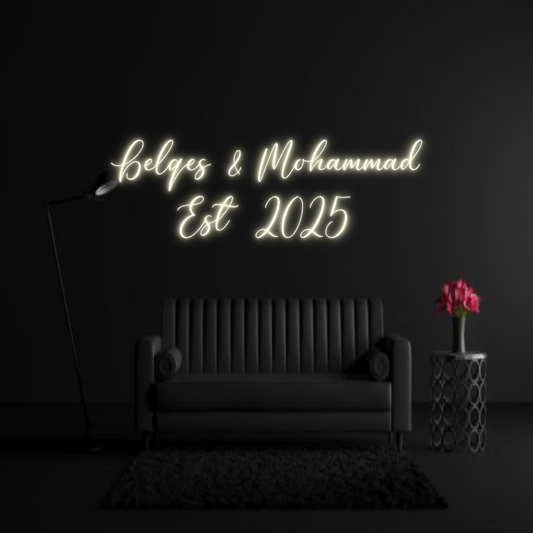 CREATE YOUR OWN WEDDING NEON SIGN Belqes & Moha...