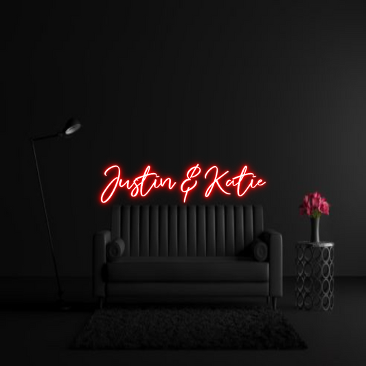 CREATE YOUR OWN WEDDING NEON SIGN Justin & Katie