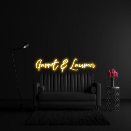 CREATE YOUR OWN WEDDING NEON SIGN Garret & Lauren