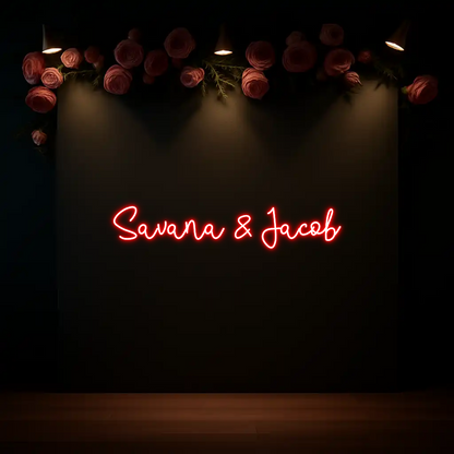 CREATE YOUR OWN WEDDING NEON SIGN Savana & Jacob