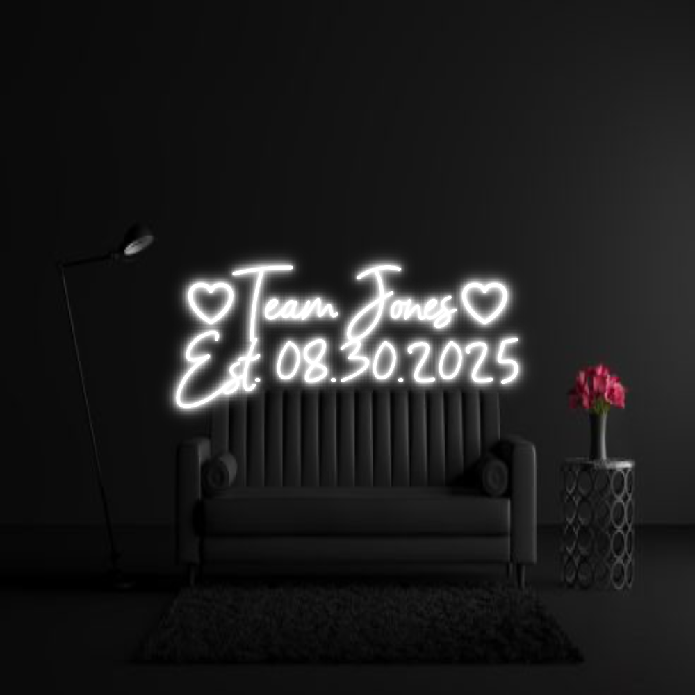 CREATE YOUR OWN WEDDING NEON SIGN Team Jones
...
