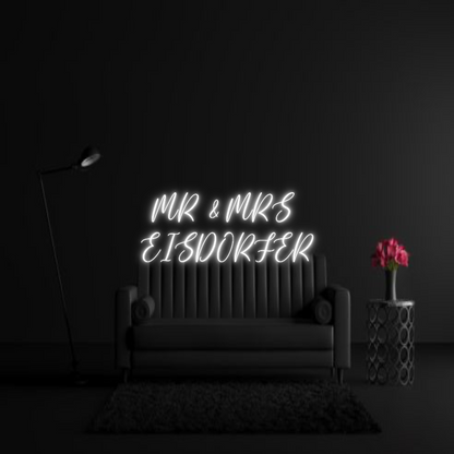 CREATE YOUR OWN WEDDING NEON SIGN MR & MRS 
EI...