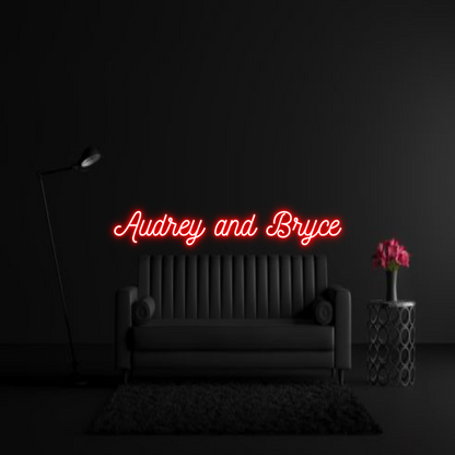 CREATE YOUR OWN WEDDING NEON SIGN Audrey and Br...