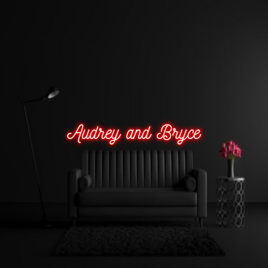 CREATE YOUR OWN WEDDING NEON SIGN Audrey and Br...