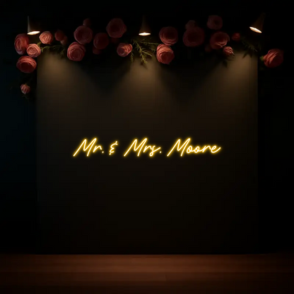 CREATE YOUR OWN WEDDING NEON SIGN Mr. & Mrs. Mo...