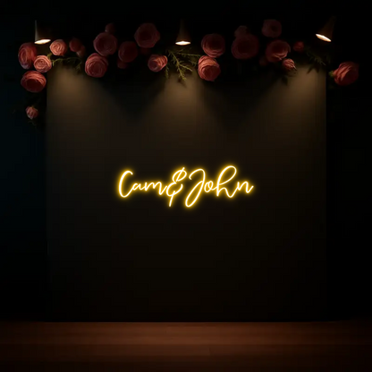 CREATE YOUR OWN WEDDING NEON SIGN Cam&John