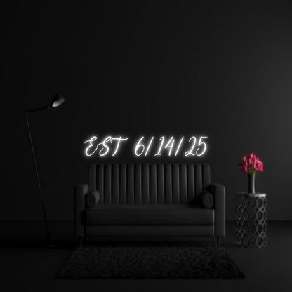 CREATE YOUR OWN WEDDING NEON SIGN EST 6/14/25