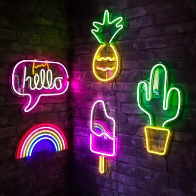 Create Custom Your Logo Neon Signs, Personalized UV Printed Custom Neon Sign