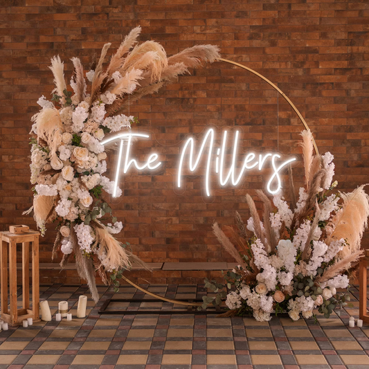 Custom Wedding Neon Sign, Custom Neon Sign Wall Decor, Last Name Sign Wedding Backdrop, Wedding Welcome Sign Personalized Gifts