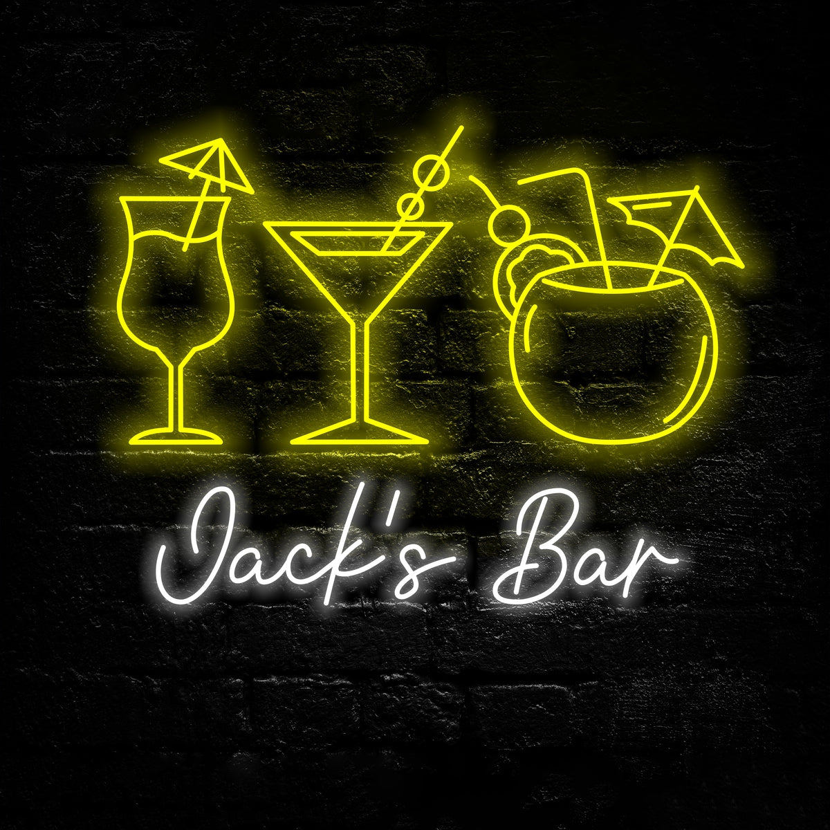 Bar LED Neon Sign - Personalized Logo Bar Neon Sign - Custom Name Buss ...