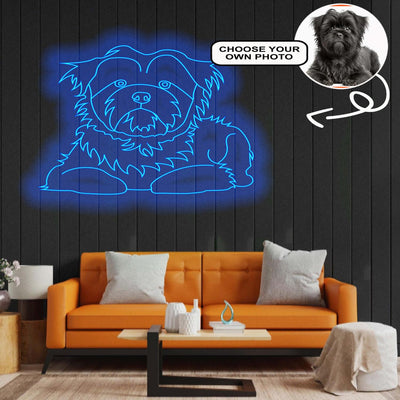 Custom Affenpinscher Neon Sign with Your Dog's Photo - Personalized Pet Name Art - Unique Home Decor & Gift for Dog Lovers - Pet-Themed Lighting