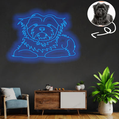 Custom Affenpinscher Neon Sign with Your Dog's Photo - Personalized Pet Name Art - Unique Home Decor & Gift for Dog Lovers - Pet-Themed Lighting