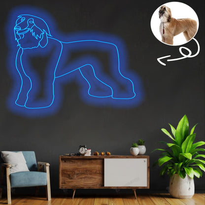 Custom Afghan hound Neon Sign with Your Dog's Photo - Personalized Pet Name Art - Unique Home Decor & Gift for Dog Lovers - Pet-Themed Lighting